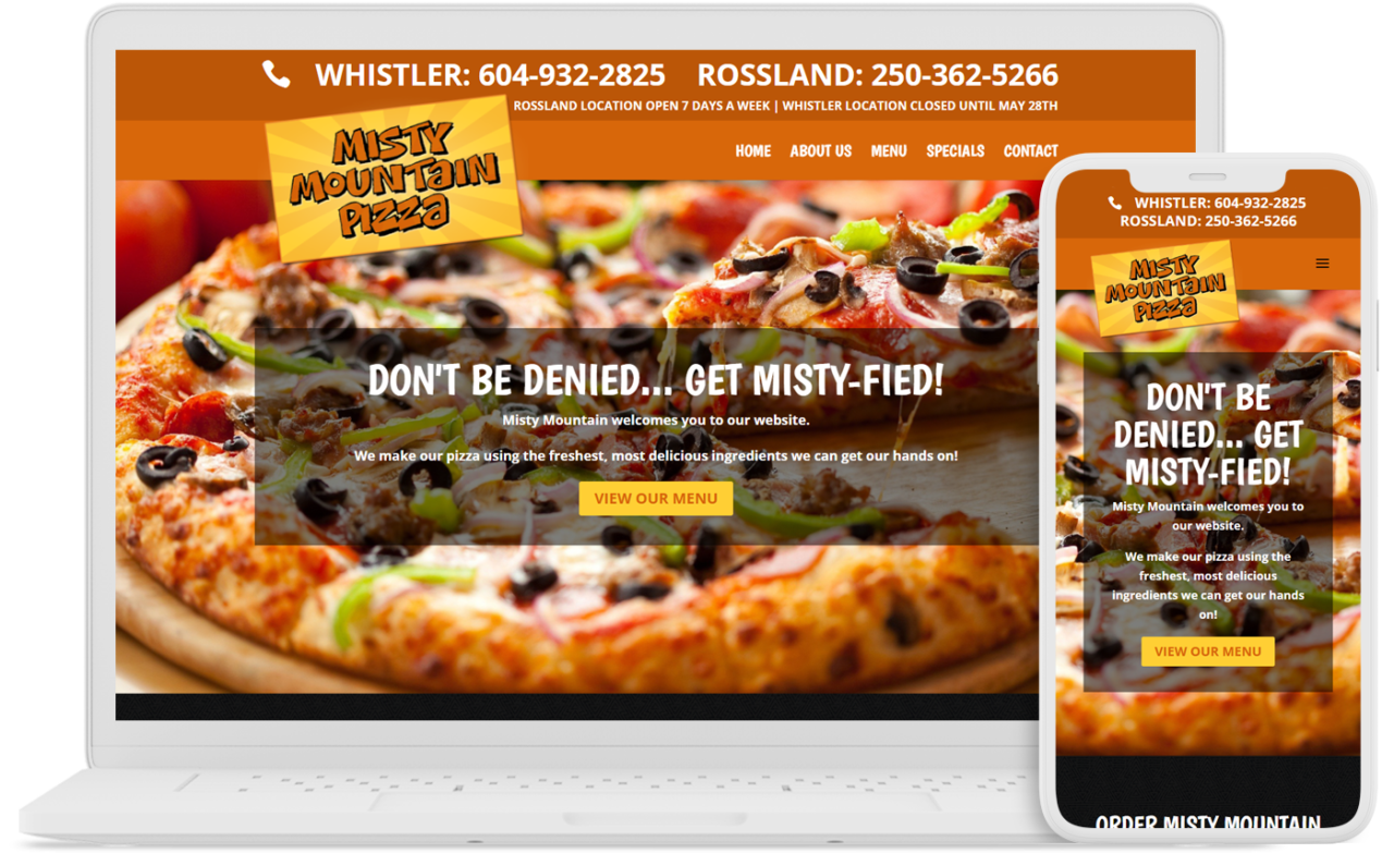 Custom Restaurant Website Designs